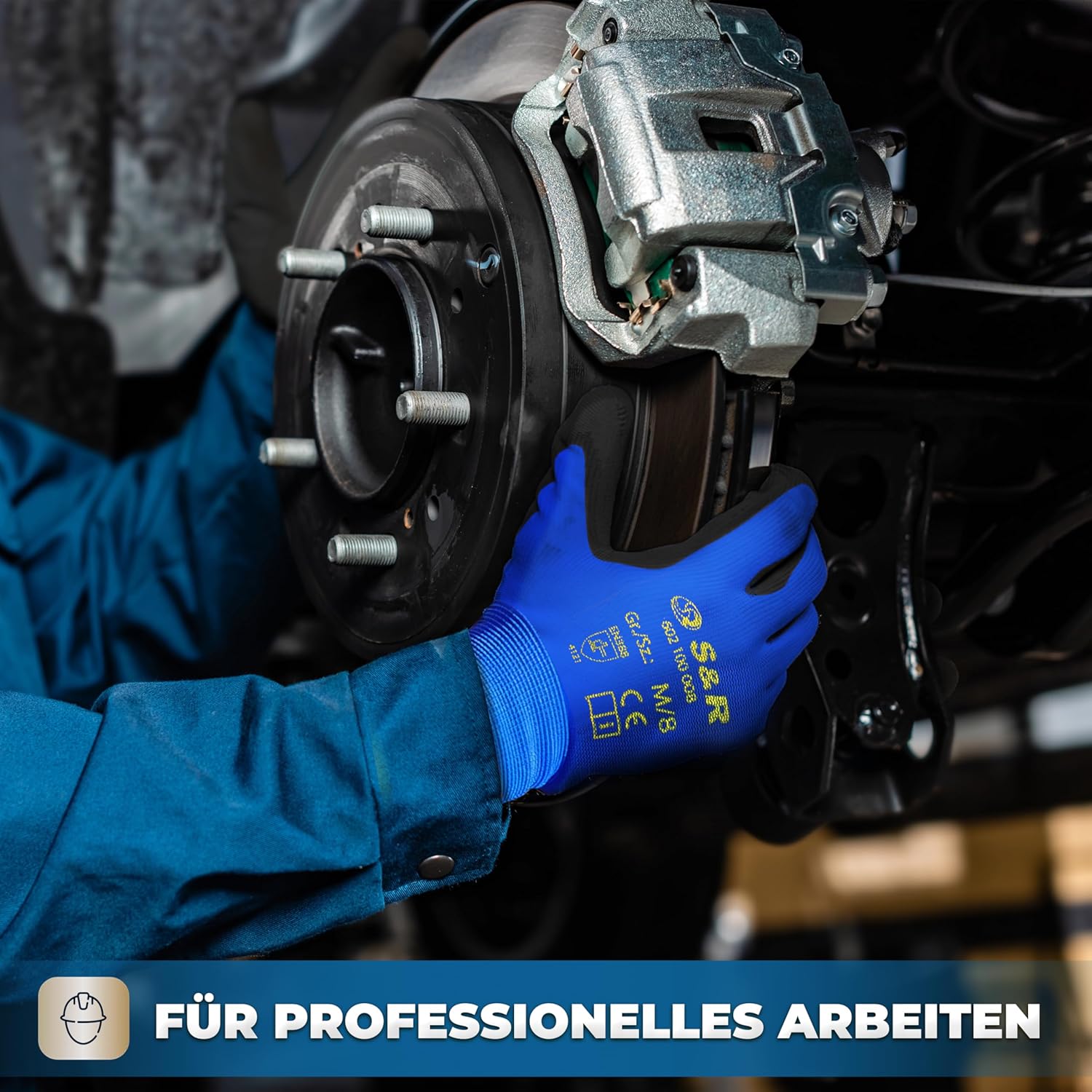Thumbnail 6 de S&R Arbeitshandschuhe für Herren (Gr. 9) – robuste Mechaniker-, Montage- und Gartenhandschuhe
