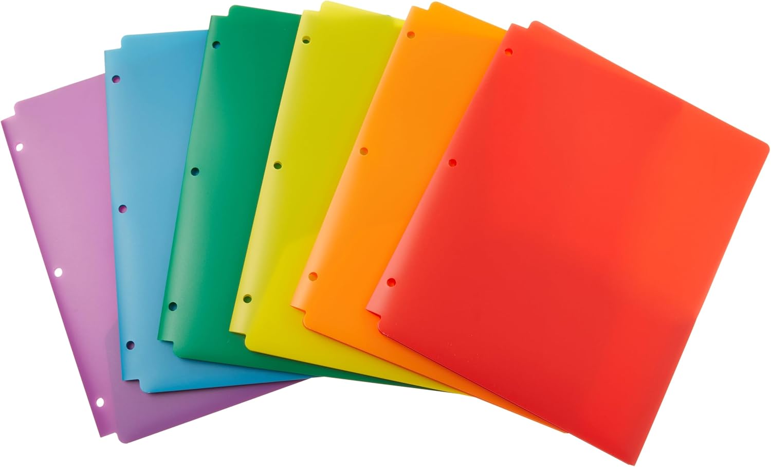 Detalle 2 de Amazon Basics 2-Pocket Plastic Folders 12 pack