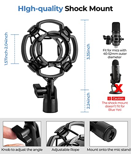 Thumbnail 2 de BILIONE Upgraded Desktop Microphone Stand – All-in-One Studio Kit