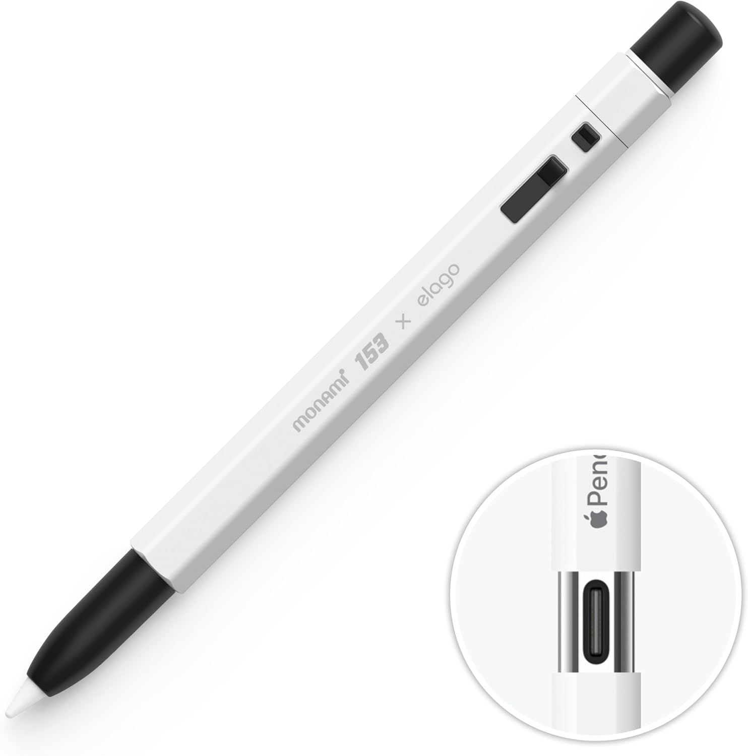Detalle de elago X MONAMI Cover compatibile con Apple Pencil USB-C: custodia in silicone con attacco magnetico