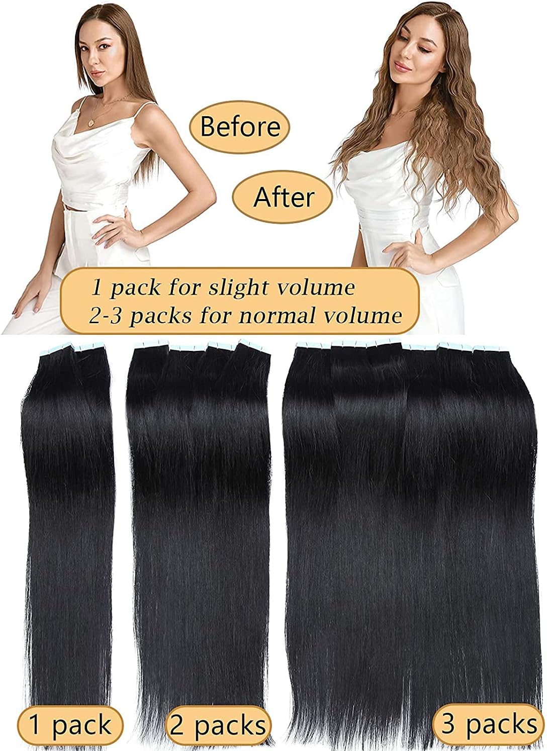 Thumbnail 5 de SEGO Extension Adesive Capelli Veri Biadesive 40 Ciocche 50 cm (Castano Chiaro) 100% Remy – Valutazione d’uso
