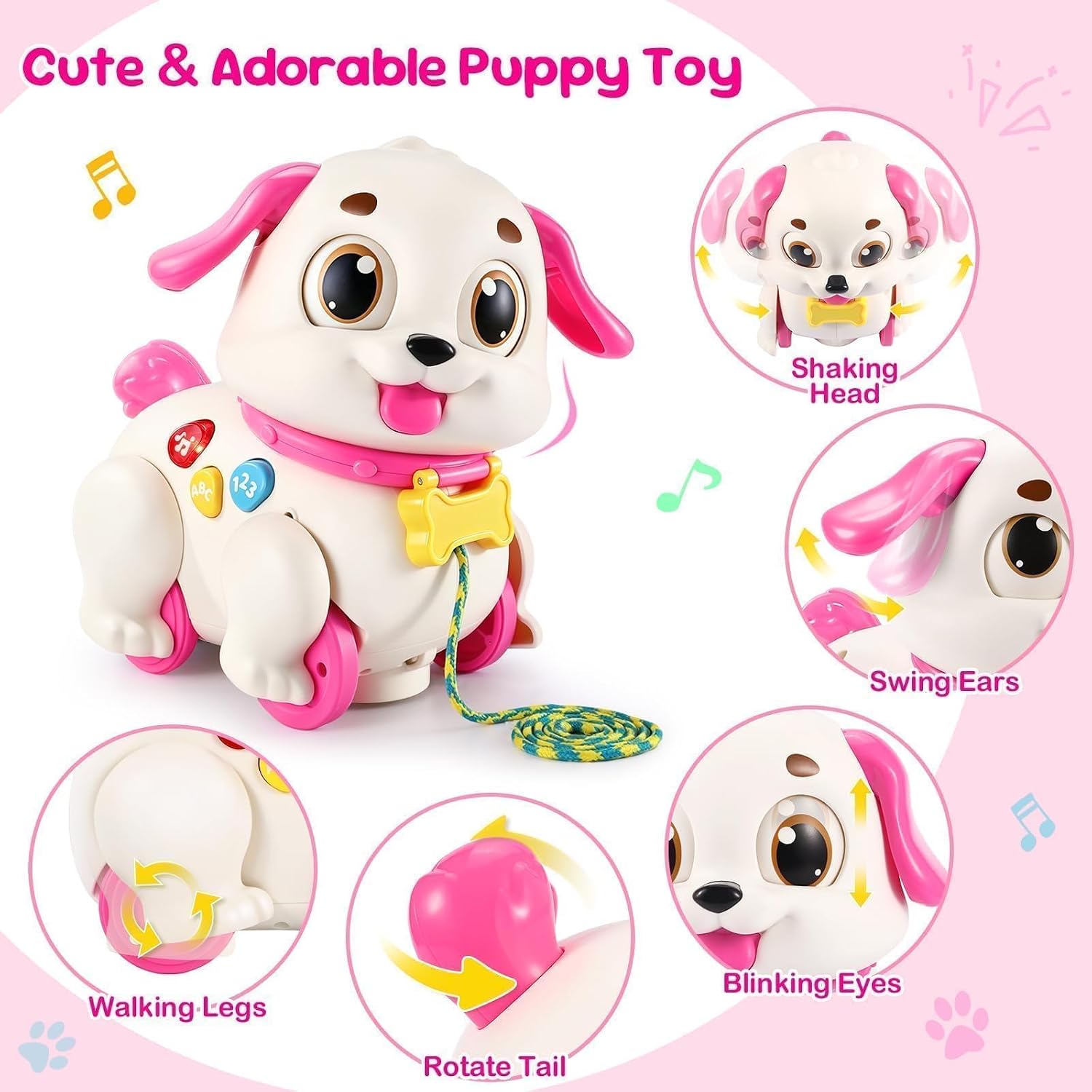 Detalle de Yunaking Musical Puppy Toy in ABS