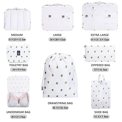 Detalle de MURISE Packing Cubes 8 pièces, organisation valise ⚙