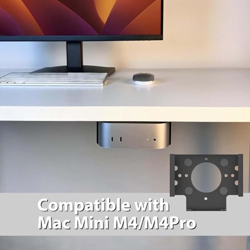 Thumbnail 2 de SVOCK Under Desk Pc Mount for Mac Mini M4: Drill-Free, Wall and Desk Mounting Bracket