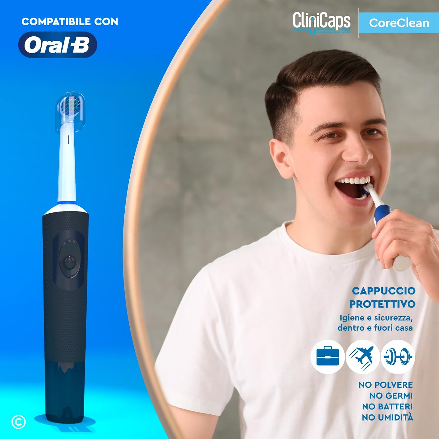 Thumbnail 2 de 8 Testine CliniCaps CoreClean per spazzolino elettrico