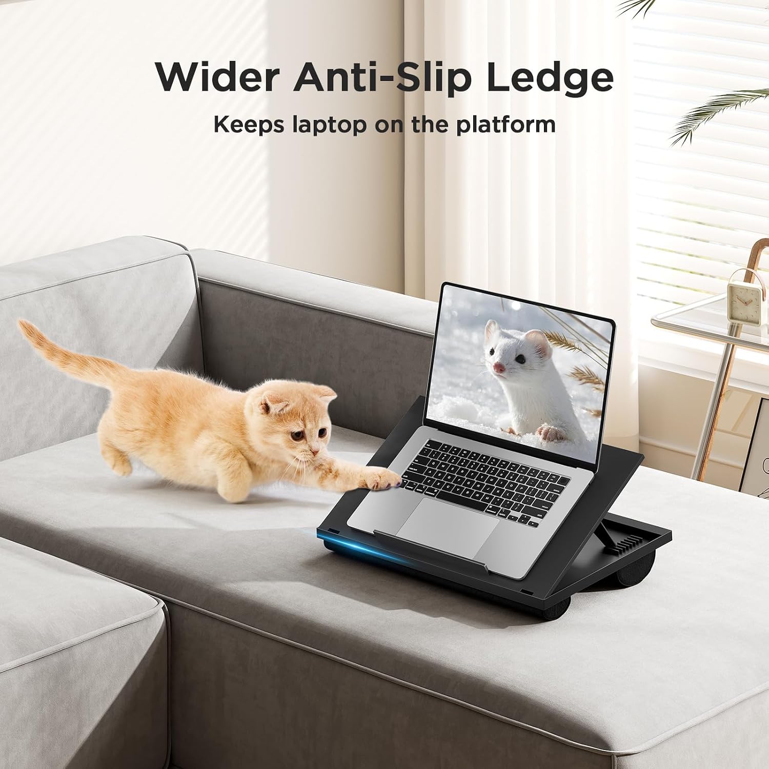 Thumbnail 6 de HUANUO Lap Desk: Adjustable 8-Position Lap Tray for Laptops up to 15.6