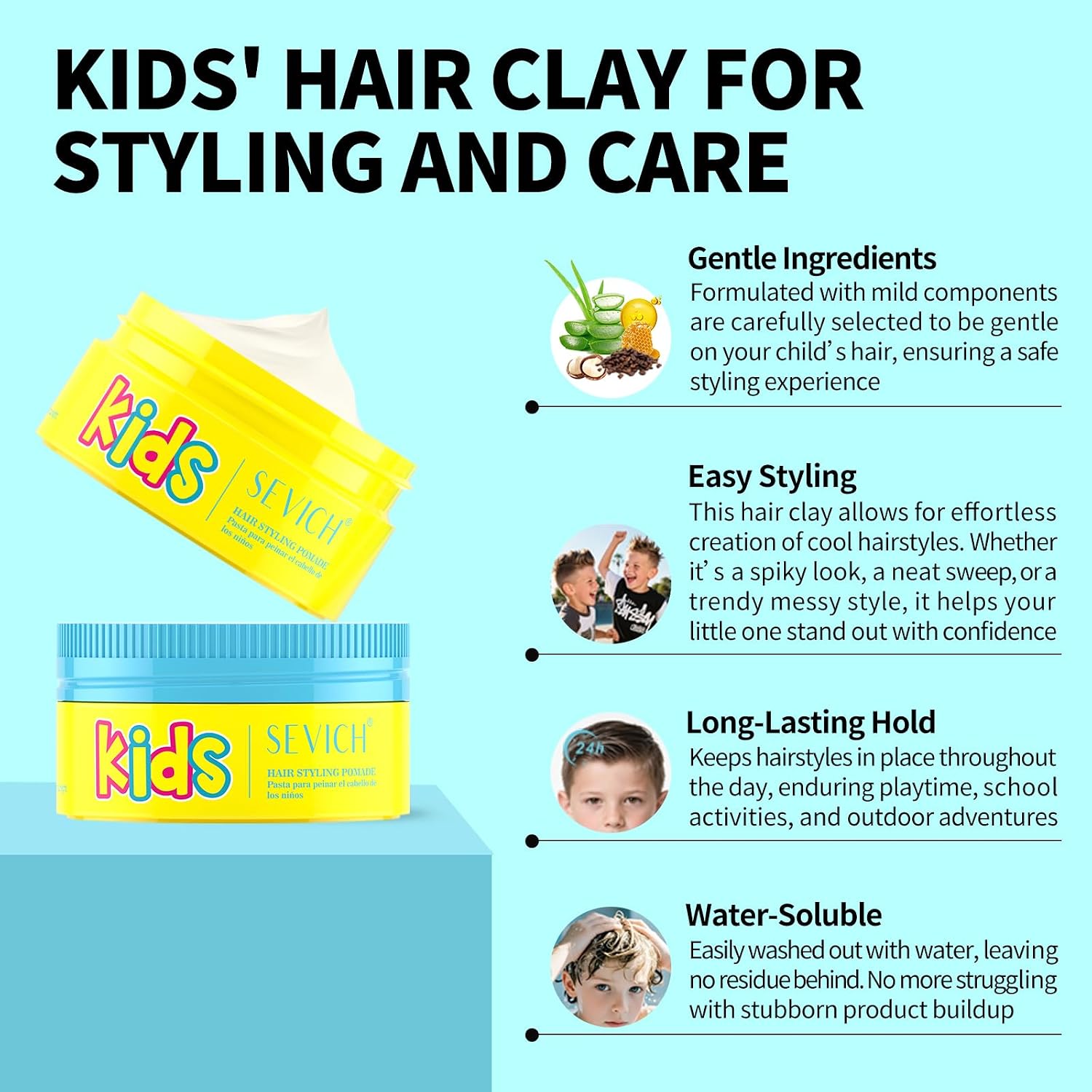 Detalle de SEVICH Kids Hair Pomade 80g