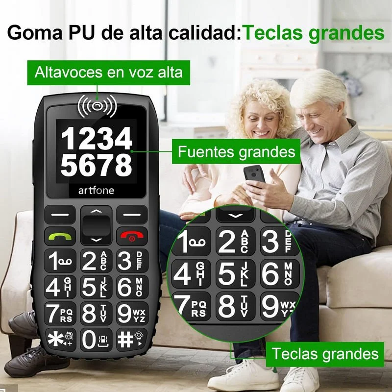 Thumbnail 1 de Artfone C1+ Teléfono para Personas Mayores con Botón SOS