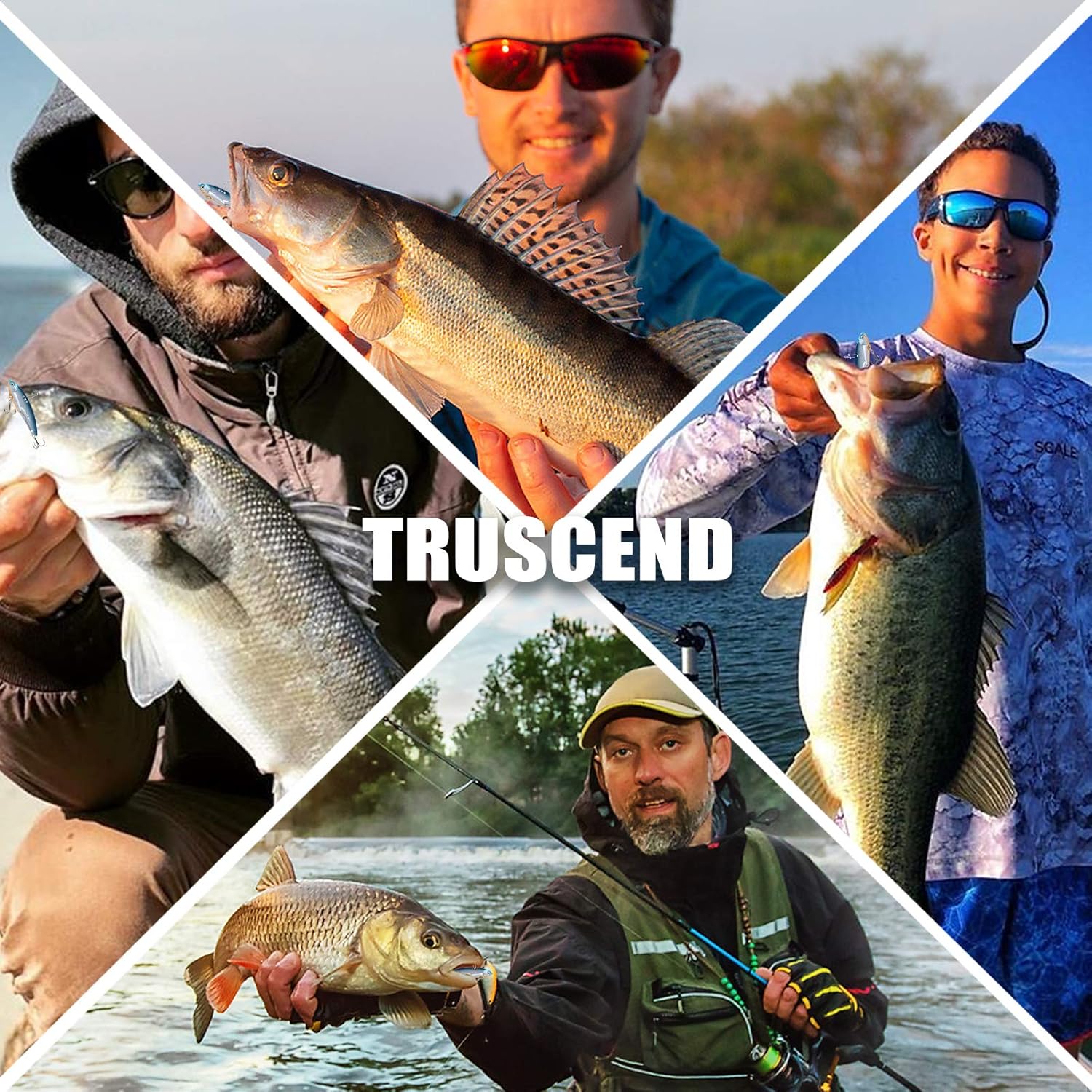 Thumbnail 6 de TRUSCEND Vibe Spinner à double lame avec hameçon BKK – leurre vibrant clignotant pour la pêche en eau salée et douce