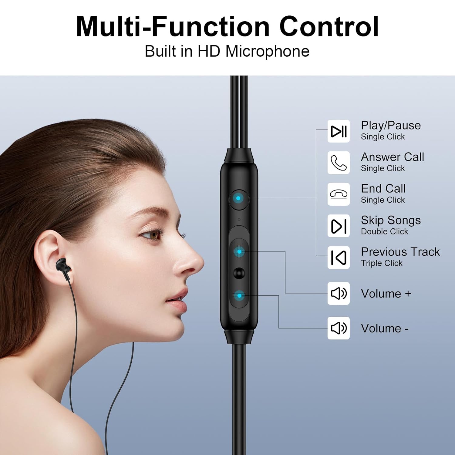Thumbnail 4 de Wired USB‑C Earphones with Microphone for iPhone & Android – In‑Ear Earbuds with DAC