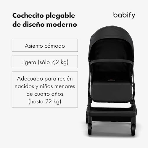 Detalle 2 de Babify Urban Ease carrito bebé 22 kg plegado una mano