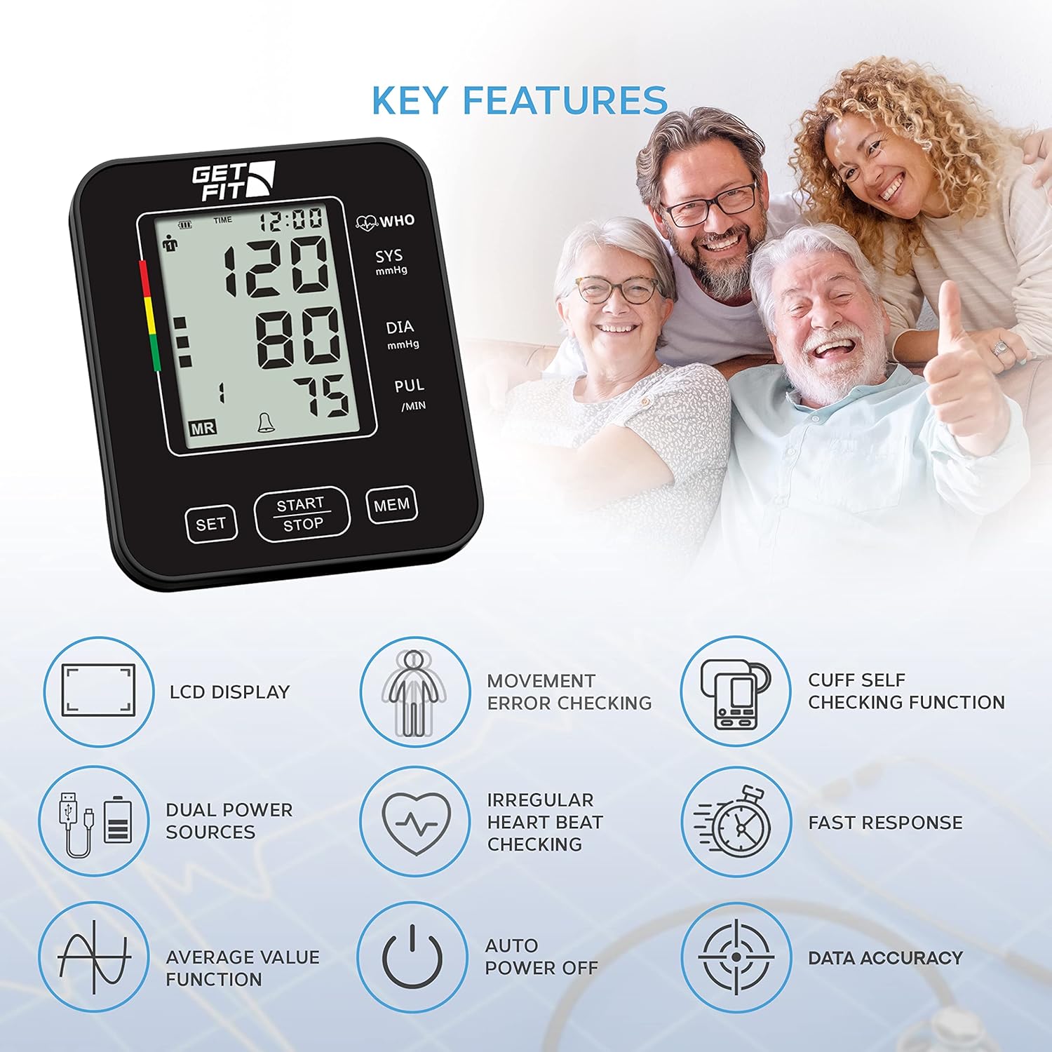 Thumbnail 1 de Get Fit Blood Pressure Monitor UK Home Use