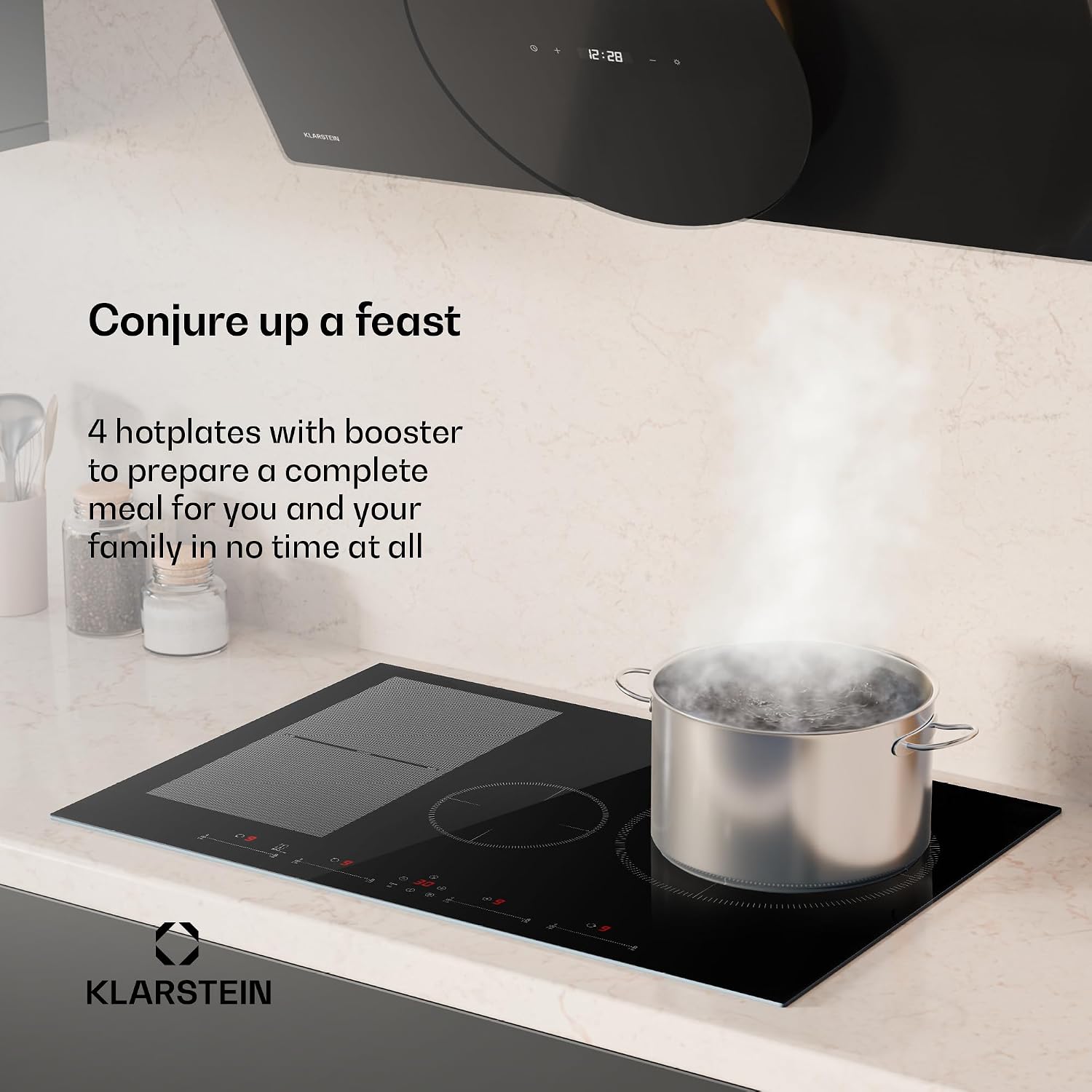 Detalle 2 de Klarstein CP4-90400-kdcc Induction Hob, 4 Zones, Touch Control