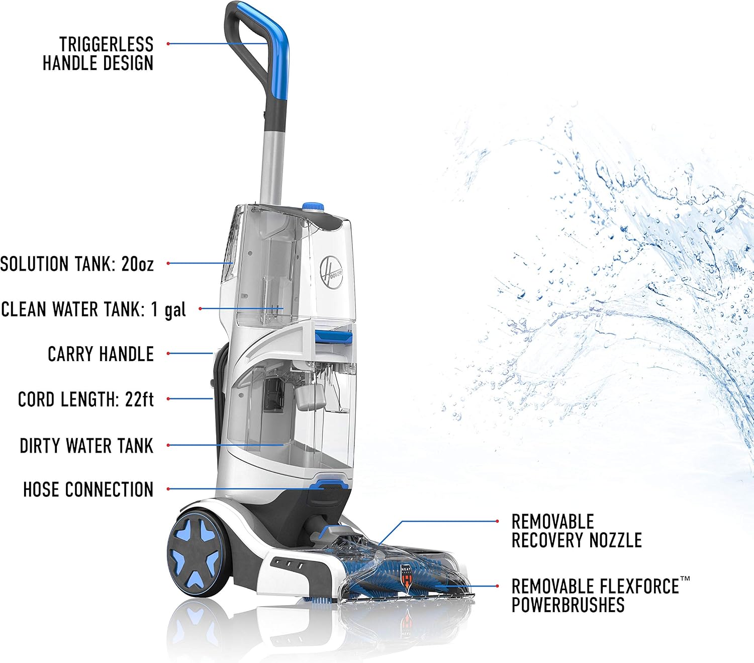 Thumbnail 4 de Hoover carpet washer FH52001