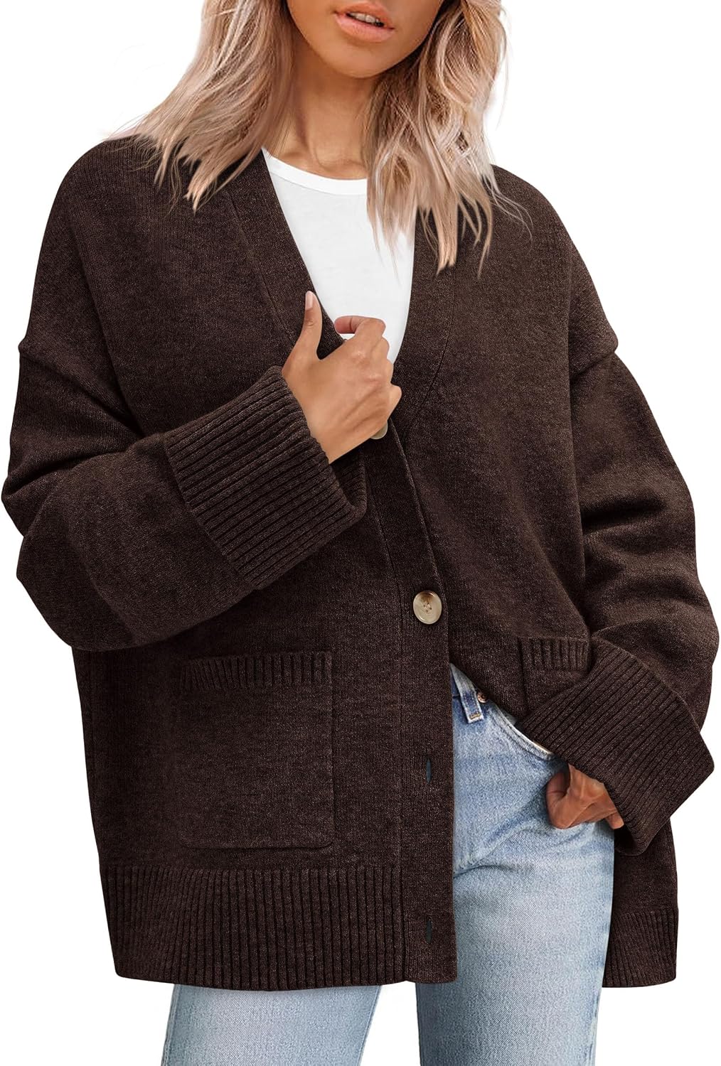 Detalle de PRETTYGARDEN 2026 Oversized Cardigan Sweater