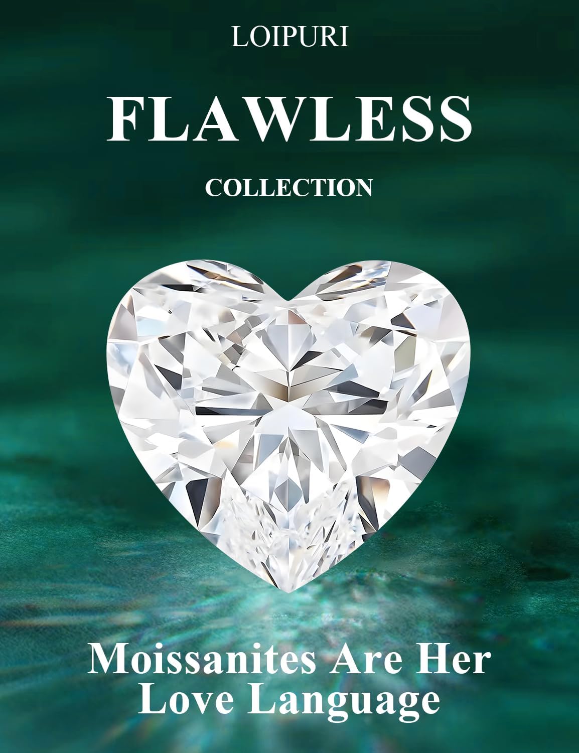 Detalle de LOIPURI Moissanite 2CT Heart Promise Ring 💍