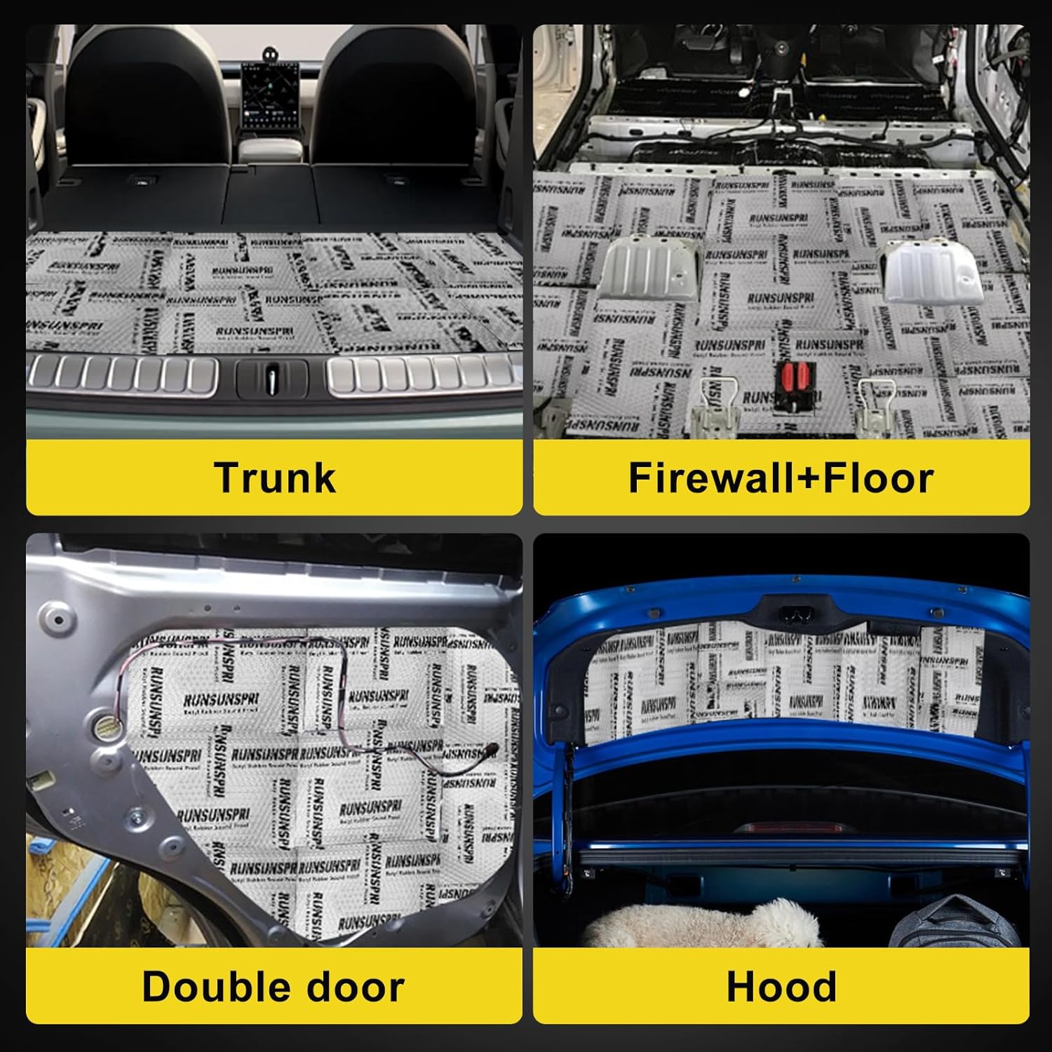 Thumbnail 2 de 50mil Car Sound Deadening Mat (50 sqft, 46 pcs) Butyl Automotive Noise Insulation