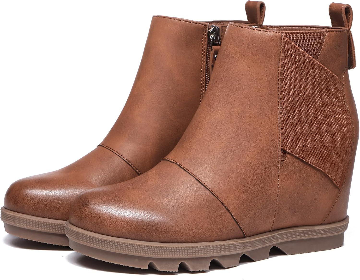 Thumbnail 6 de Athlefit Women's Artificial Leather Wedge Booties