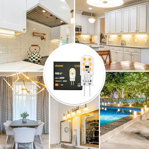 Thumbnail 8 de DiCUNO Lampadina LED G4 12V 1.5W 3000K, 160lm – confezione da 10 pezzi