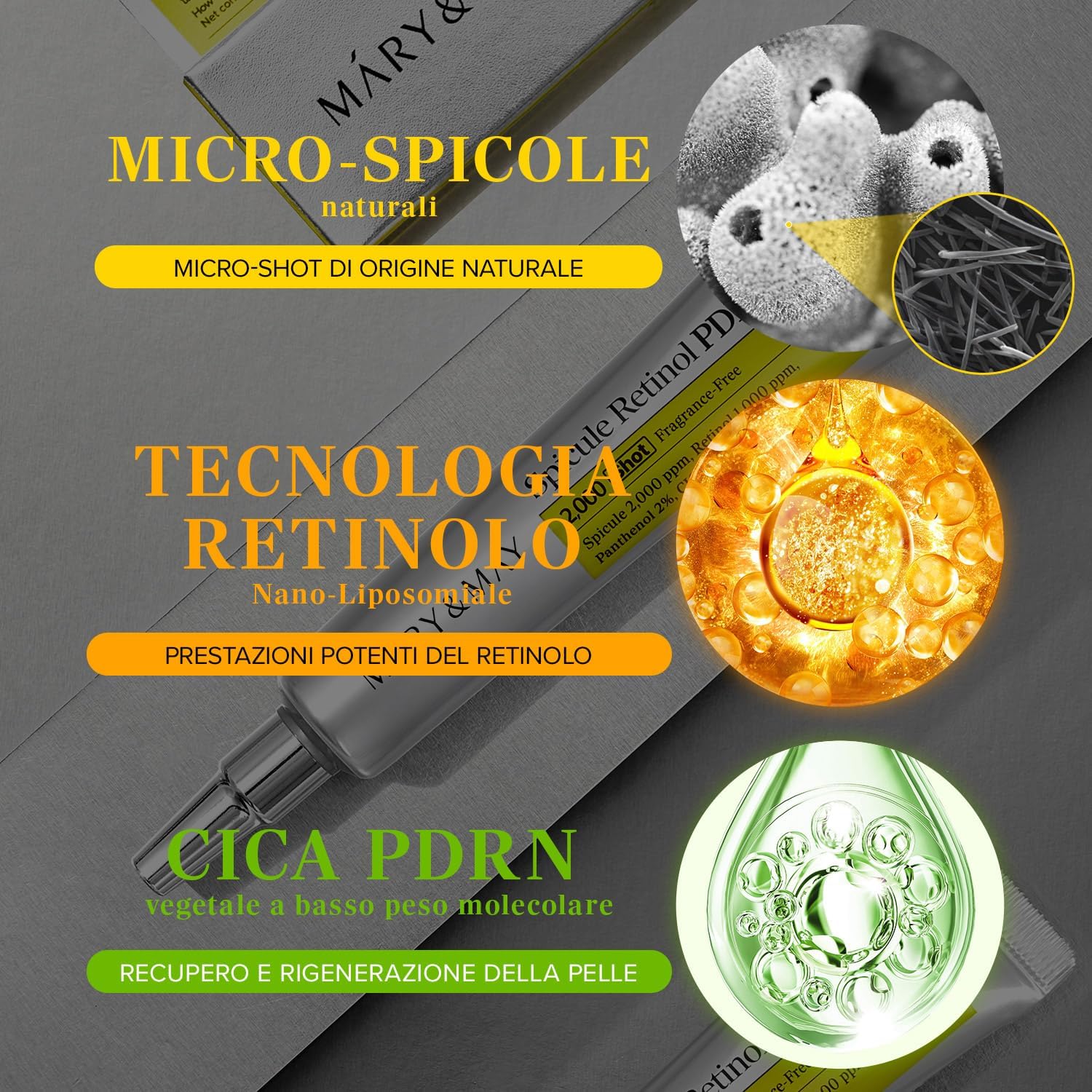 Thumbnail 5 de Mary&May Crema Spicule Retinolo PDRN — Idratante Viso Coreano con Spicole Marine e Retinolo Nano-Liposomiale
