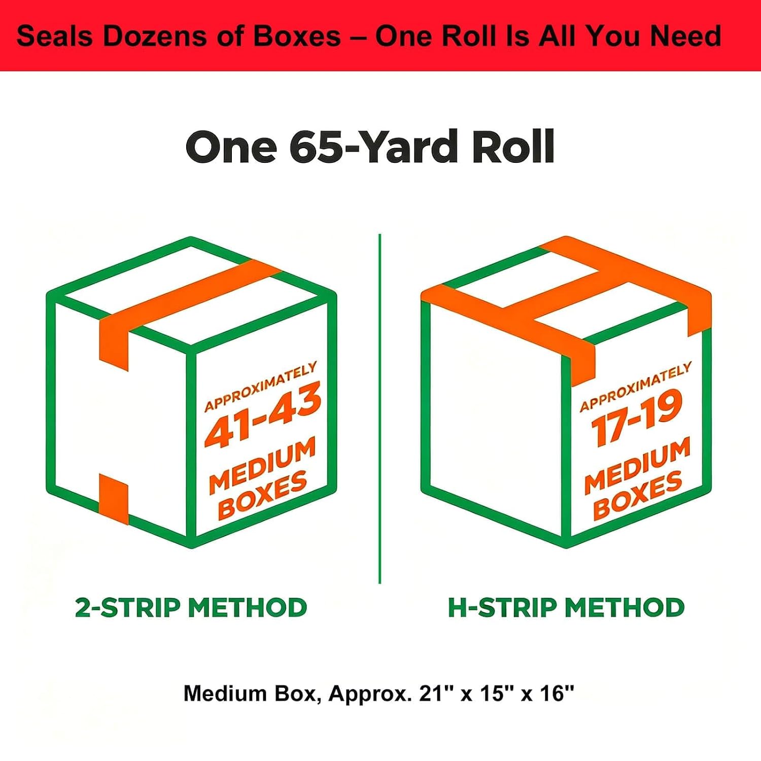 Detalle de PACKKA Packing Tape, 18 Rolls
