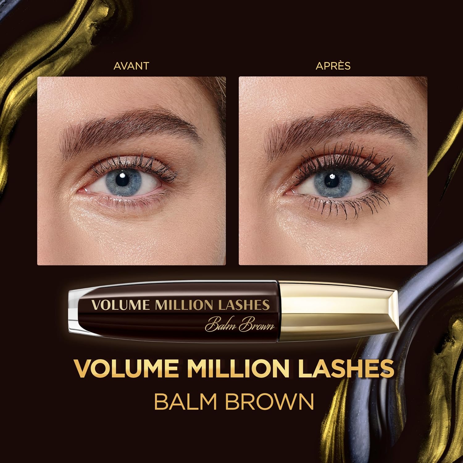 Detalle de L'Oréal Paris Volume Million Lashes Balm Brown (Nr. 01 Brown) – Balm-in-Mascara für braunes Volumen