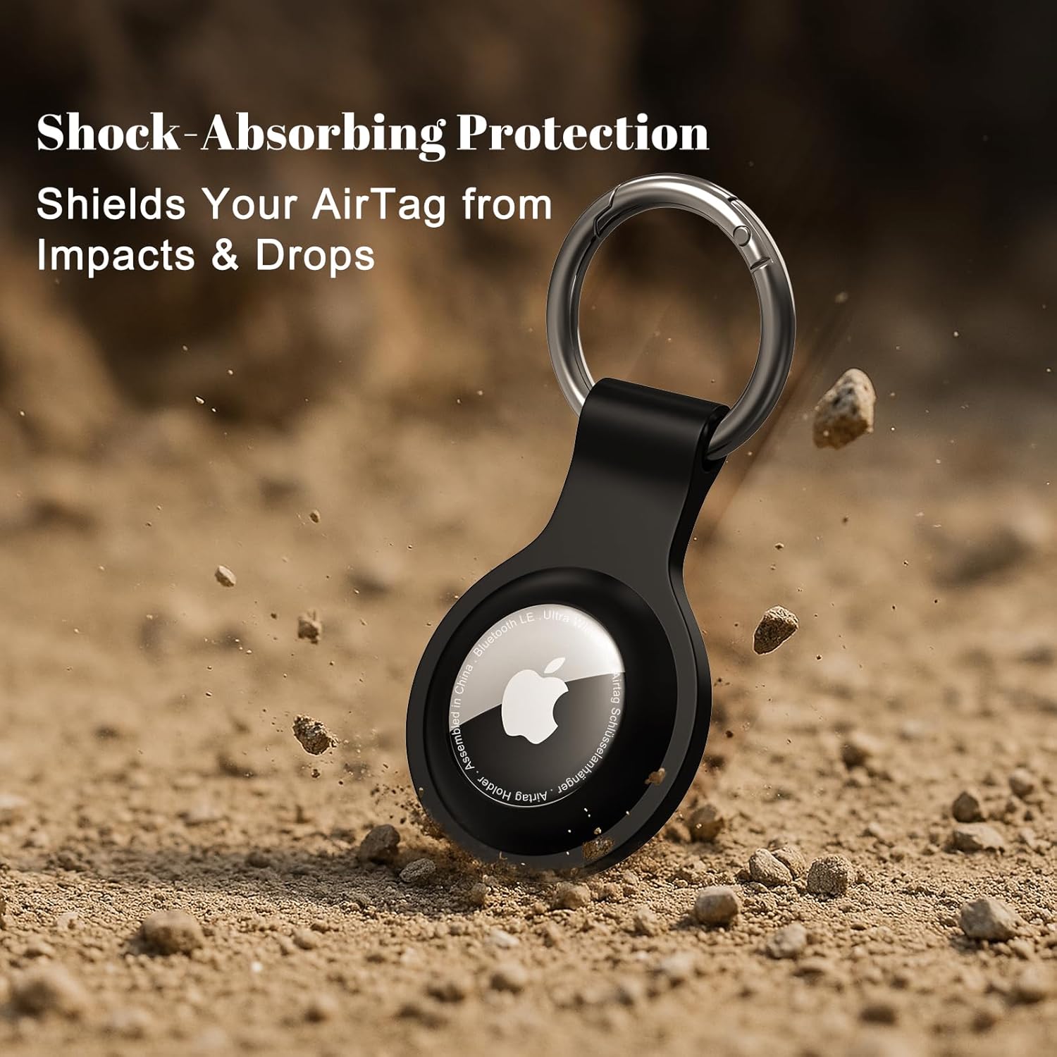 Thumbnail 2 de 5 Étuis en silicone pour Apple AirTag avec porte-clés – protection anti-chute et anti-rayures