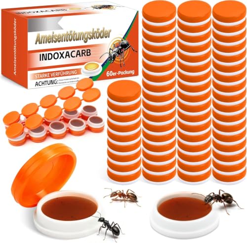 Jeweeio 60 trampas para hormigas: estaciones de cebo listas para usar para interior y exterior