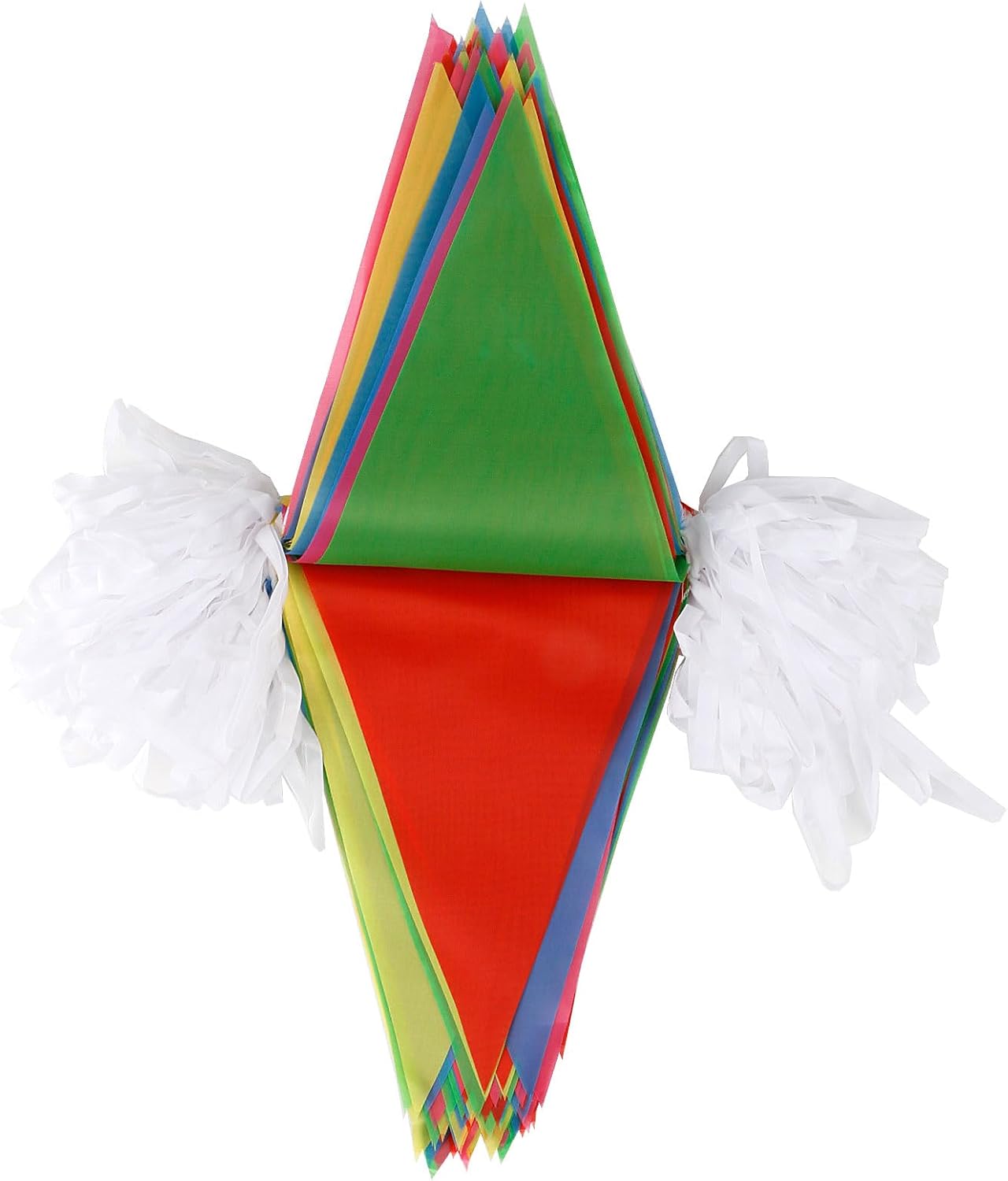 Detalle 2 de WINSHEA 160 metri di bandierine triangolari multicolore (300 pz) per feste ed esterno