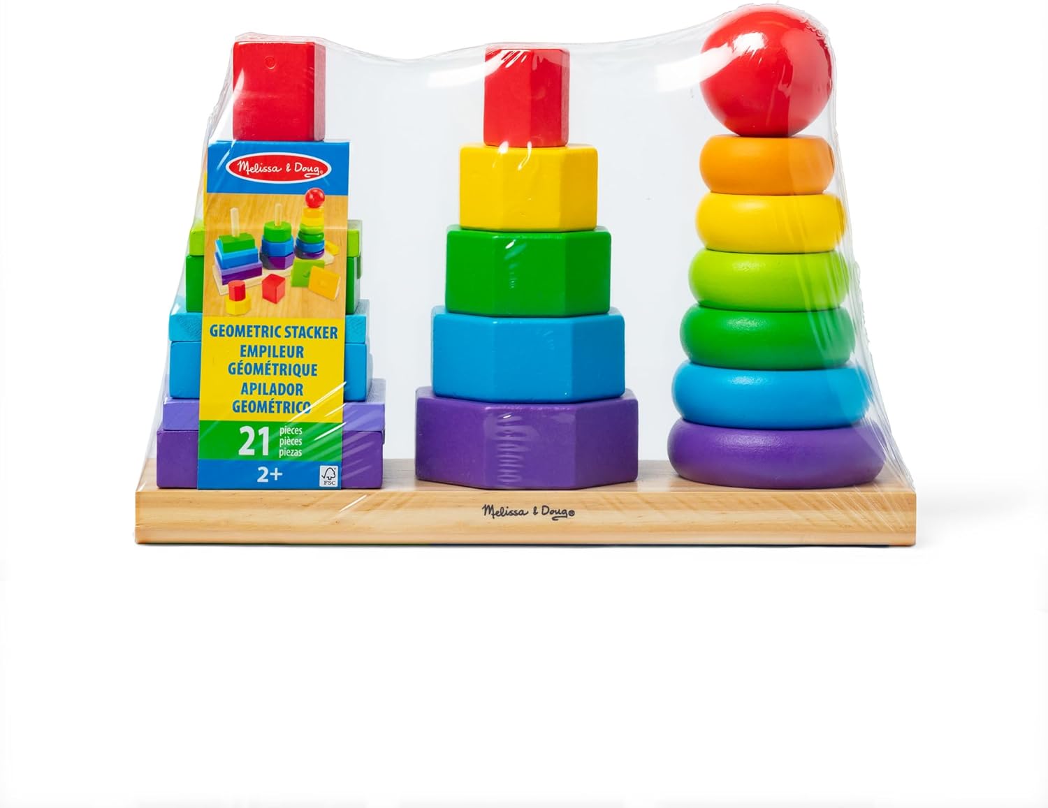 Detalle de Melissa & Doug Apilador Geométrico 25 piezas