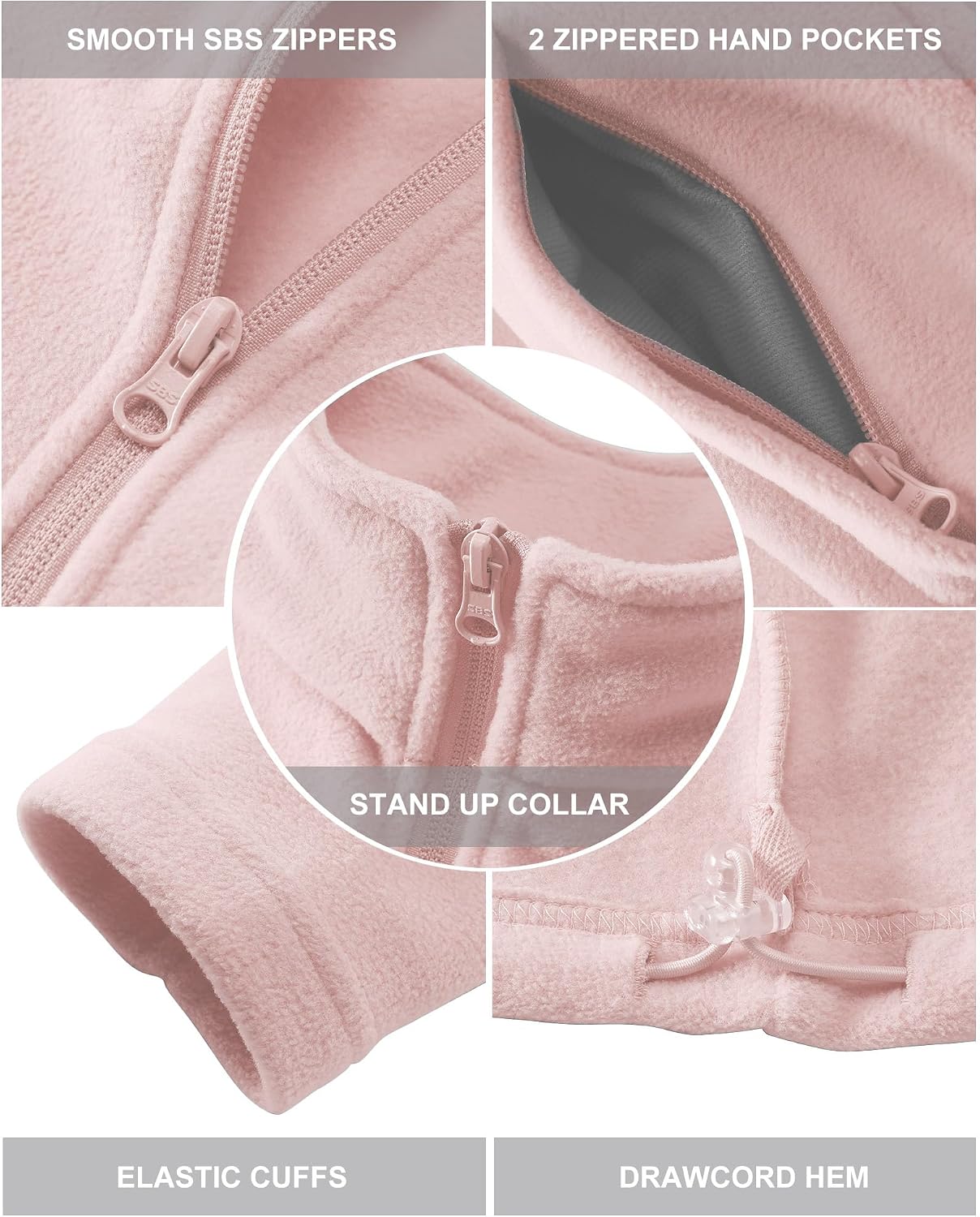 Thumbnail 3 de Outdoor Ventures Women's Fleece Jacket: Lightweight, Warm Full-Zip Coat with 4 Pockets