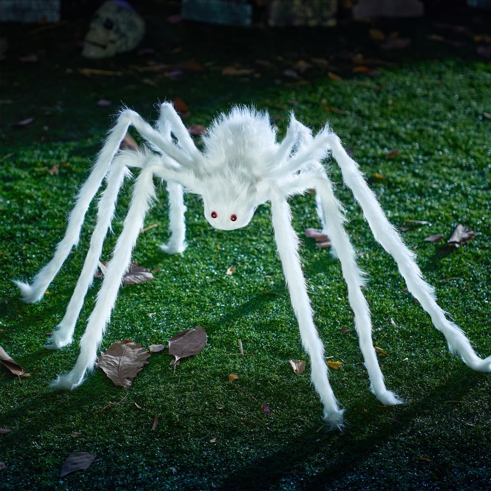 Detalle 1 de JOYIN 16676 White Giant Halloween Spider Decoration, 43-Inch Wide