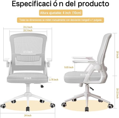 Detalle 2 de naspaluro Silla de Oficina ergonómica 10 cm