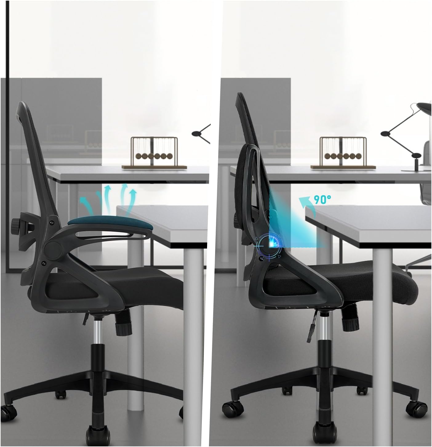 Thumbnail 6 de Milacyee Silla de Oficina Ergonómica 🪑 Reposabrazos y Apoyo Lumbar