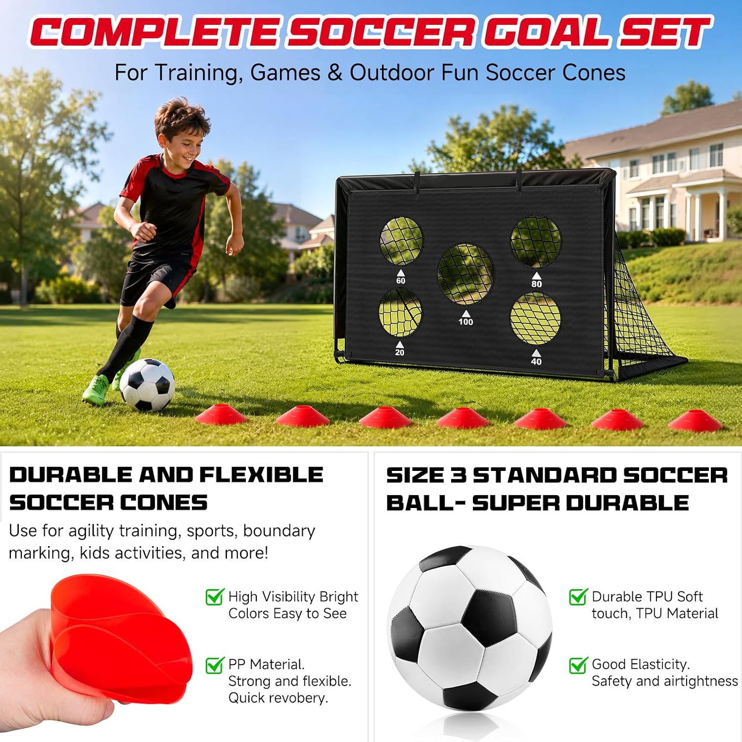 Detalle de Portable Soccer Goals 2-Pack