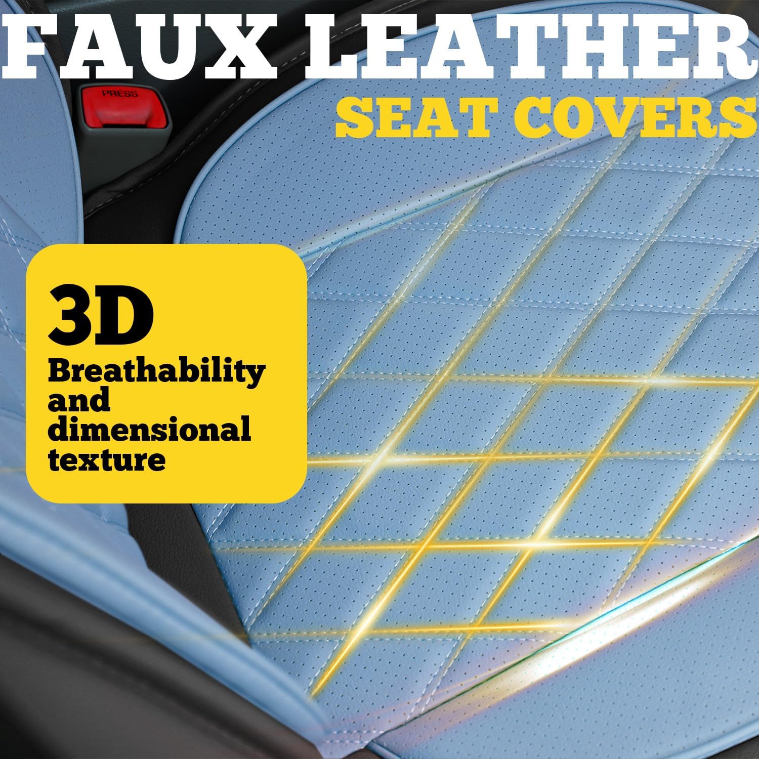 Thumbnail 5 de LINGVIDO Premium Nappa Leather Seat Covers 1️⃣💺