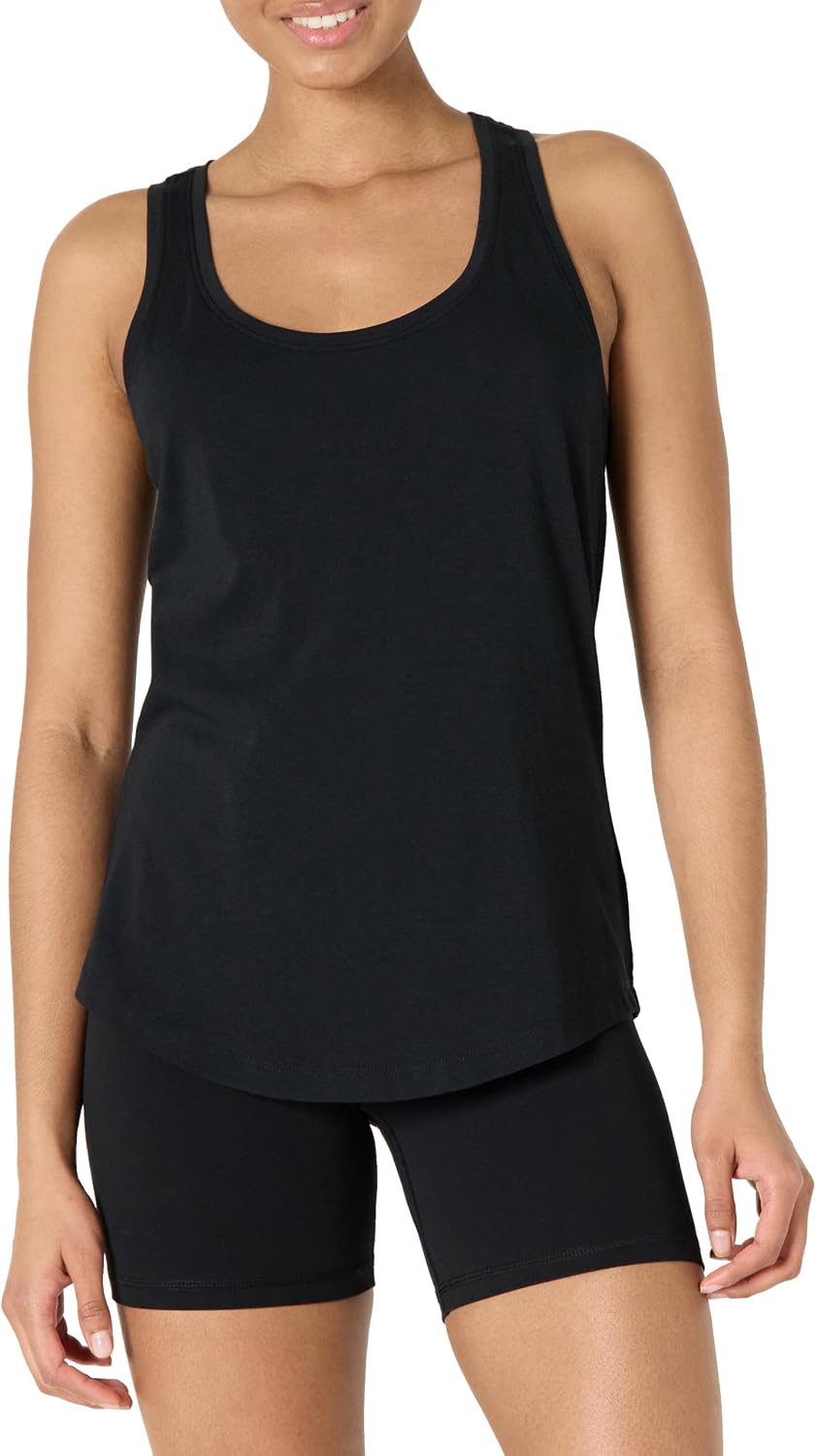 Detalle de Amazon Essentials Women's Active Soft Cotton Modal Tank Top (Relaxed Fit, Racerback)