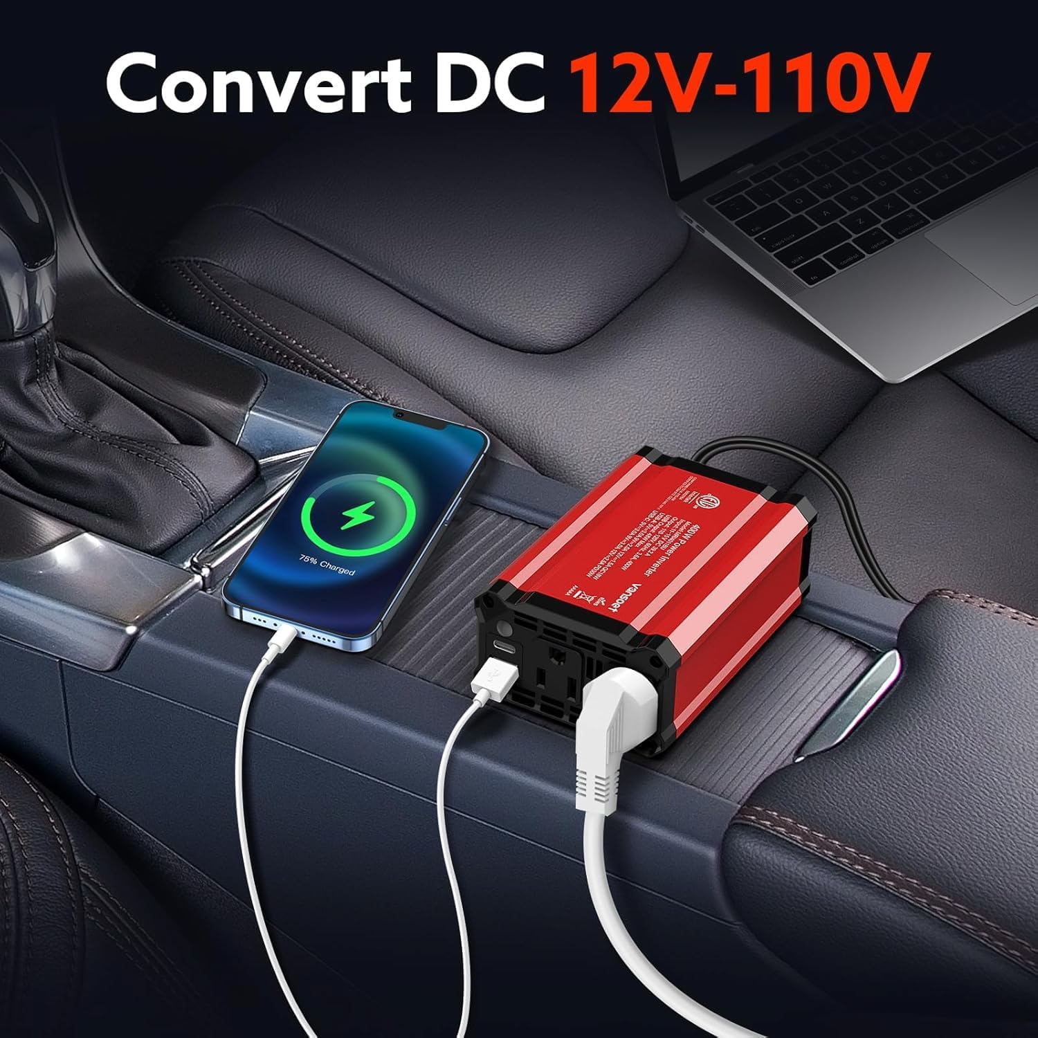 Detalle 2 de VANSOET Car Power Inverter, 400W