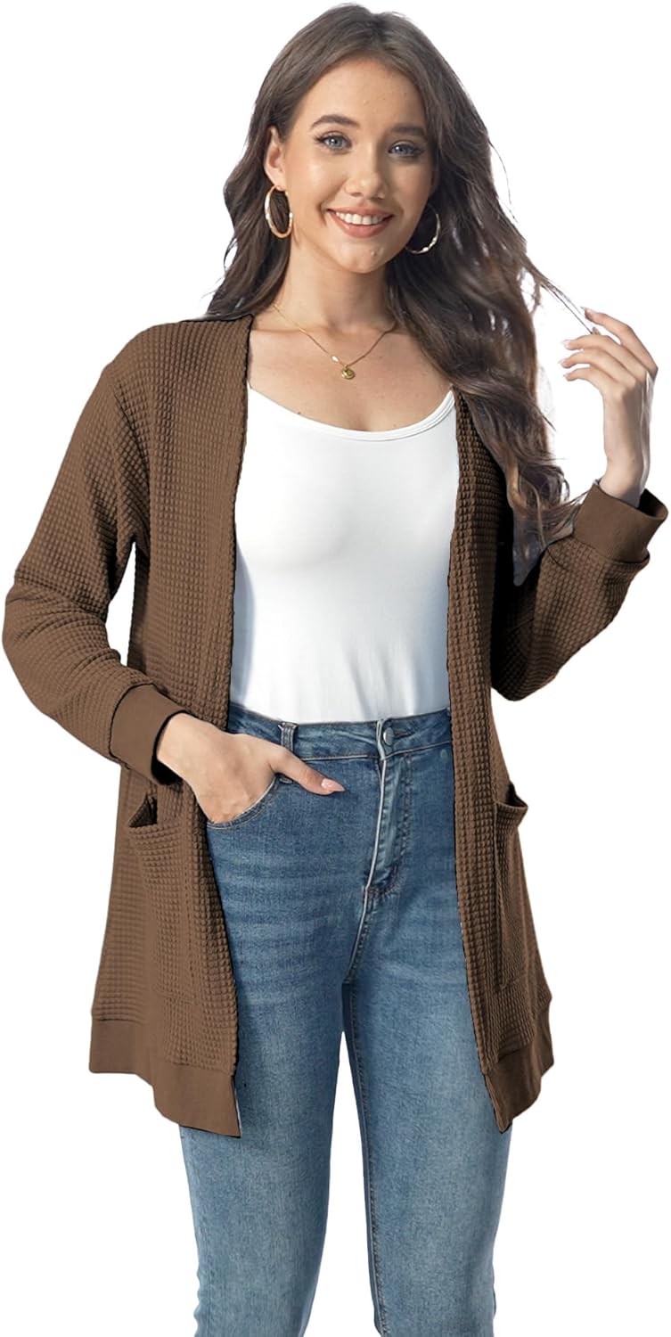Thumbnail 1 de GLEENOD Damen-Cardigan langarm offen mit Taschen – Strickjacke im Casual/Elegant-Look