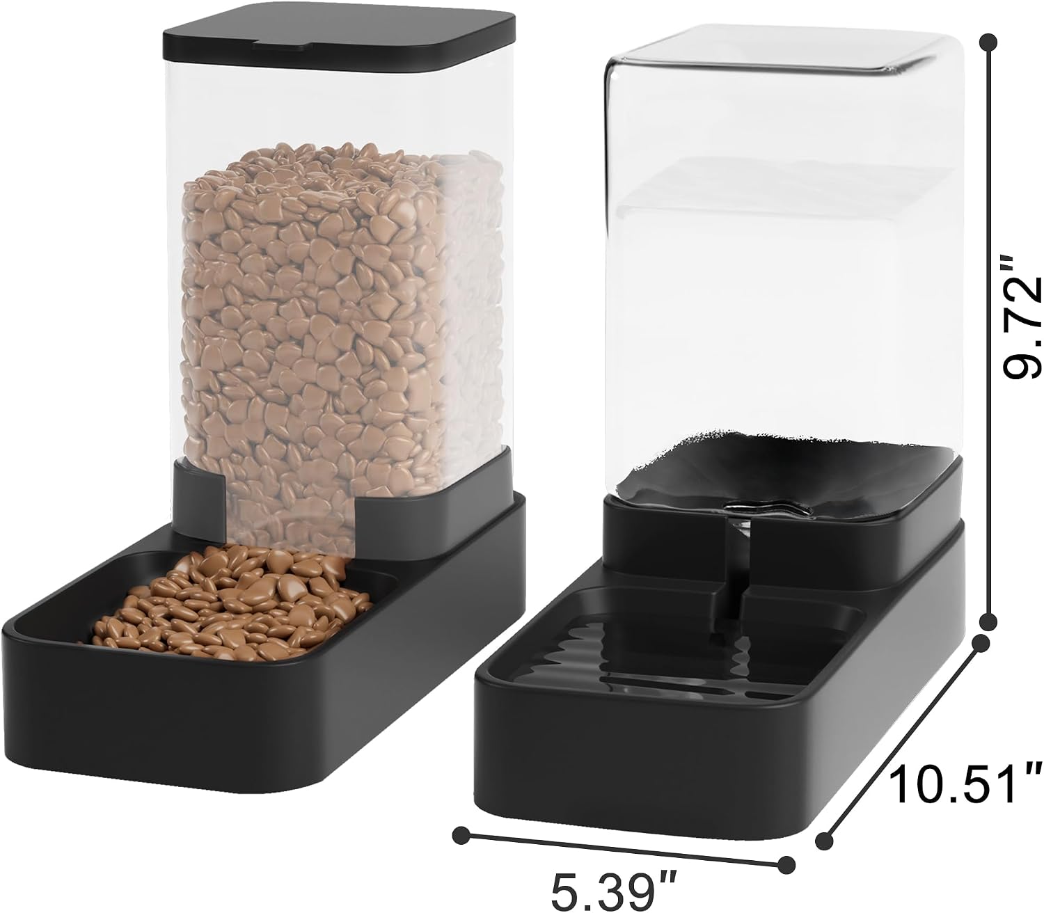 Thumbnail 1 de Wefeedy WF-Feeder-3.3 Automatic Cat Feeder and Water Dispenser, 3.3L, Black