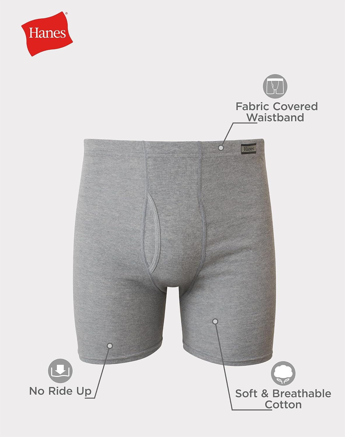 Thumbnail 5 de Hanes 7470Z5 Men's Boxer Briefs, Moisture-Wicking and Tagless