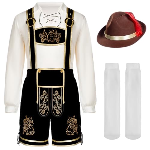 Thumbnail 2 de Spooktacular Creations Bavarian Beer Costume for Men with Hat, Shirt and Vest (Size S) – Oktoberfest Inspired Fancy Dress