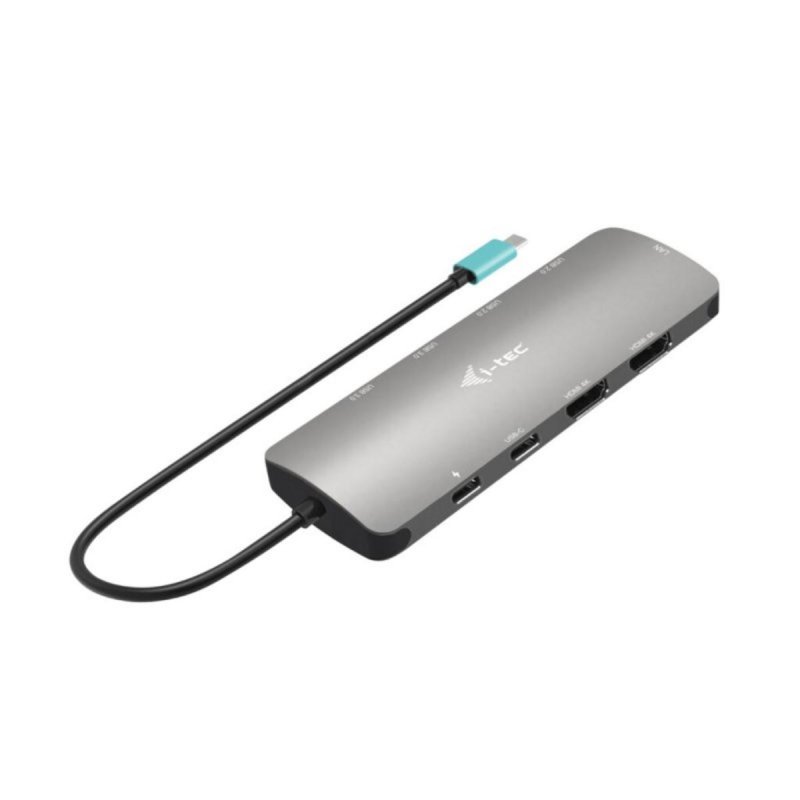 Detalle de i-tec Metal Nano docking station USB-C con doble HDMI 4K y Power Delivery 100 W