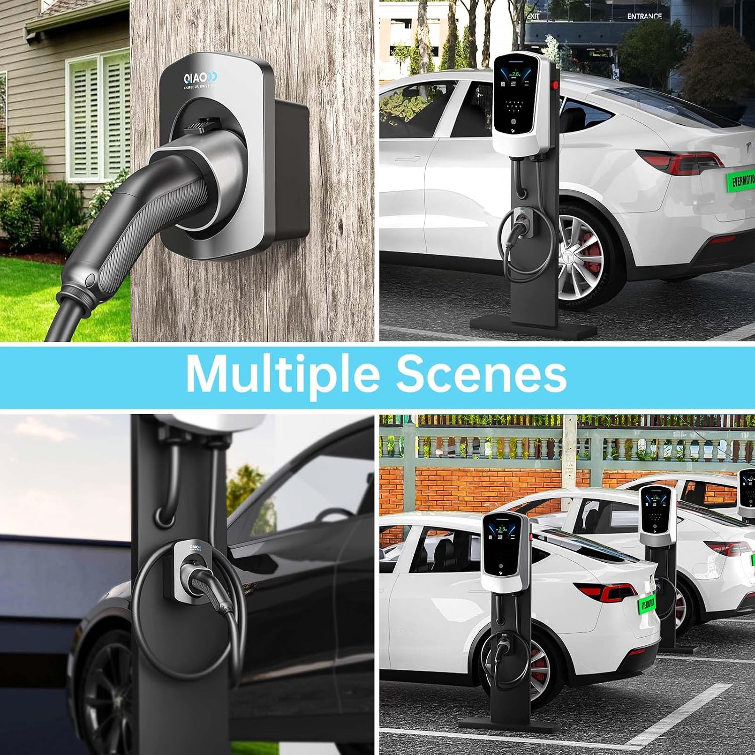 Thumbnail 3 de QIAO)) Type 2 EV Charger Holder – Wall Mount Cable organiser for Type 2 AC charging cables