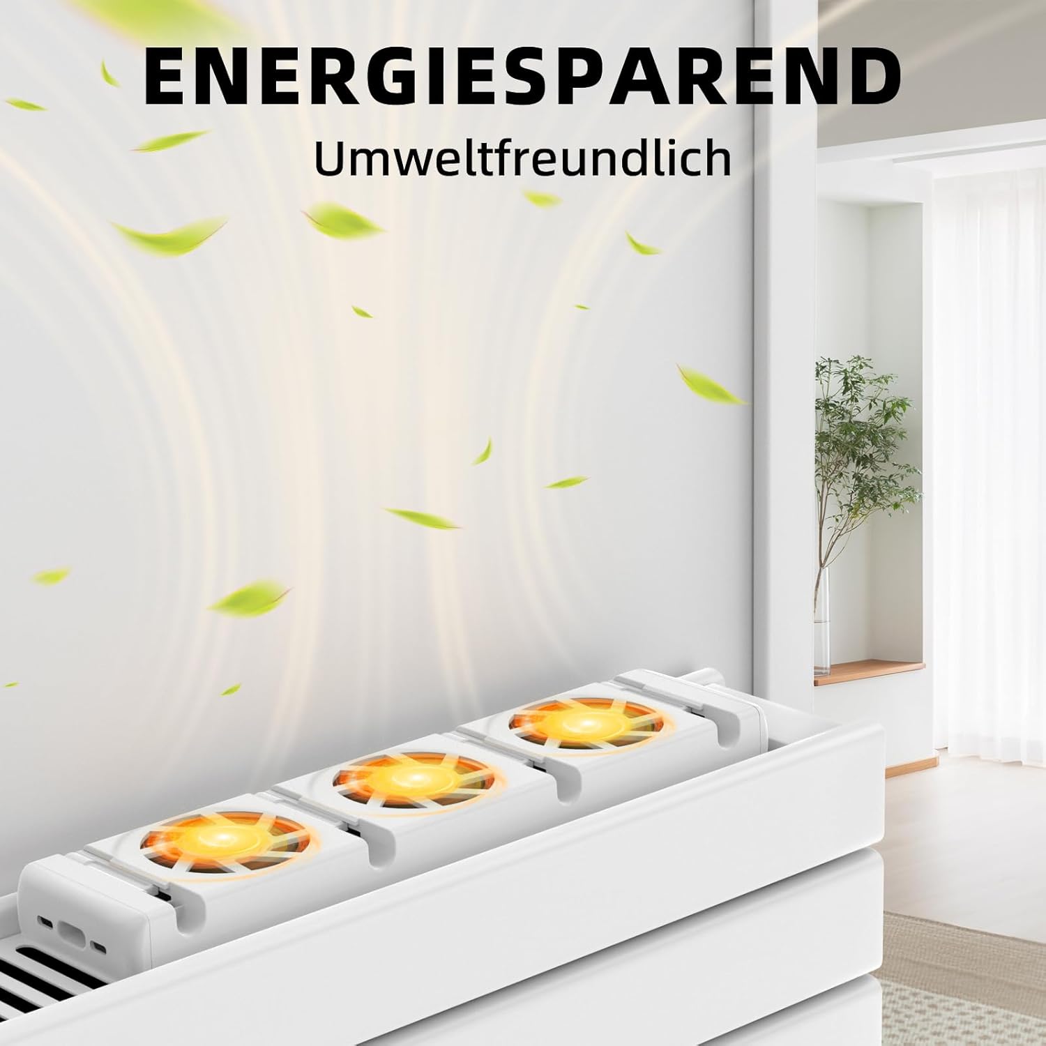 Detalle 2 de YEEFON Heizkörper Ventilator 3er Set 🏠