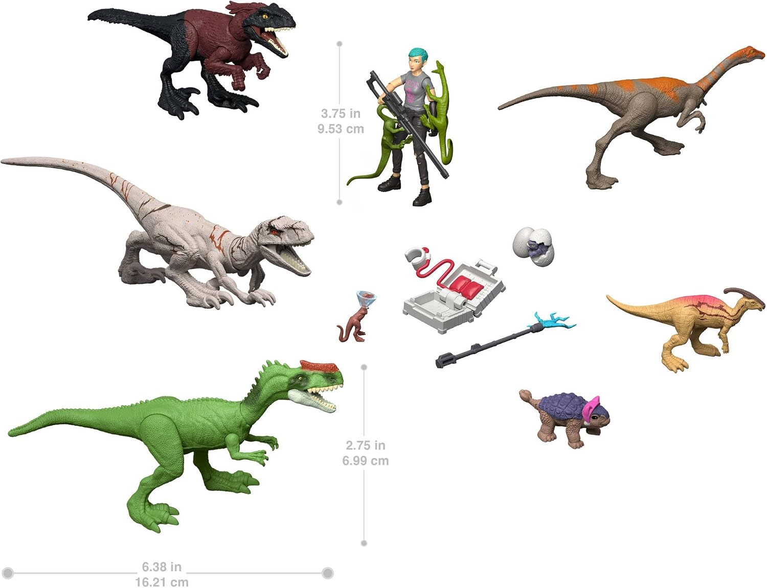Thumbnail 5 de Mattel Jurassic World Calendrier de l’Avent Exclusif « La Théorie du Chaos » (JGM17) avec 12 portes et 12 figurines-dinosaures surprises
