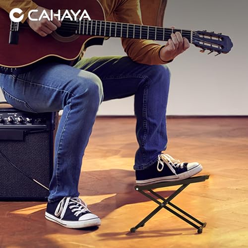 Thumbnail 6 de CAHAYA Repose-Pieds Pliable pour Guitariste – Support Réglable en Fer 6 Hauteurs, Surface Antidérapante, 70 kg, Léger et Portable