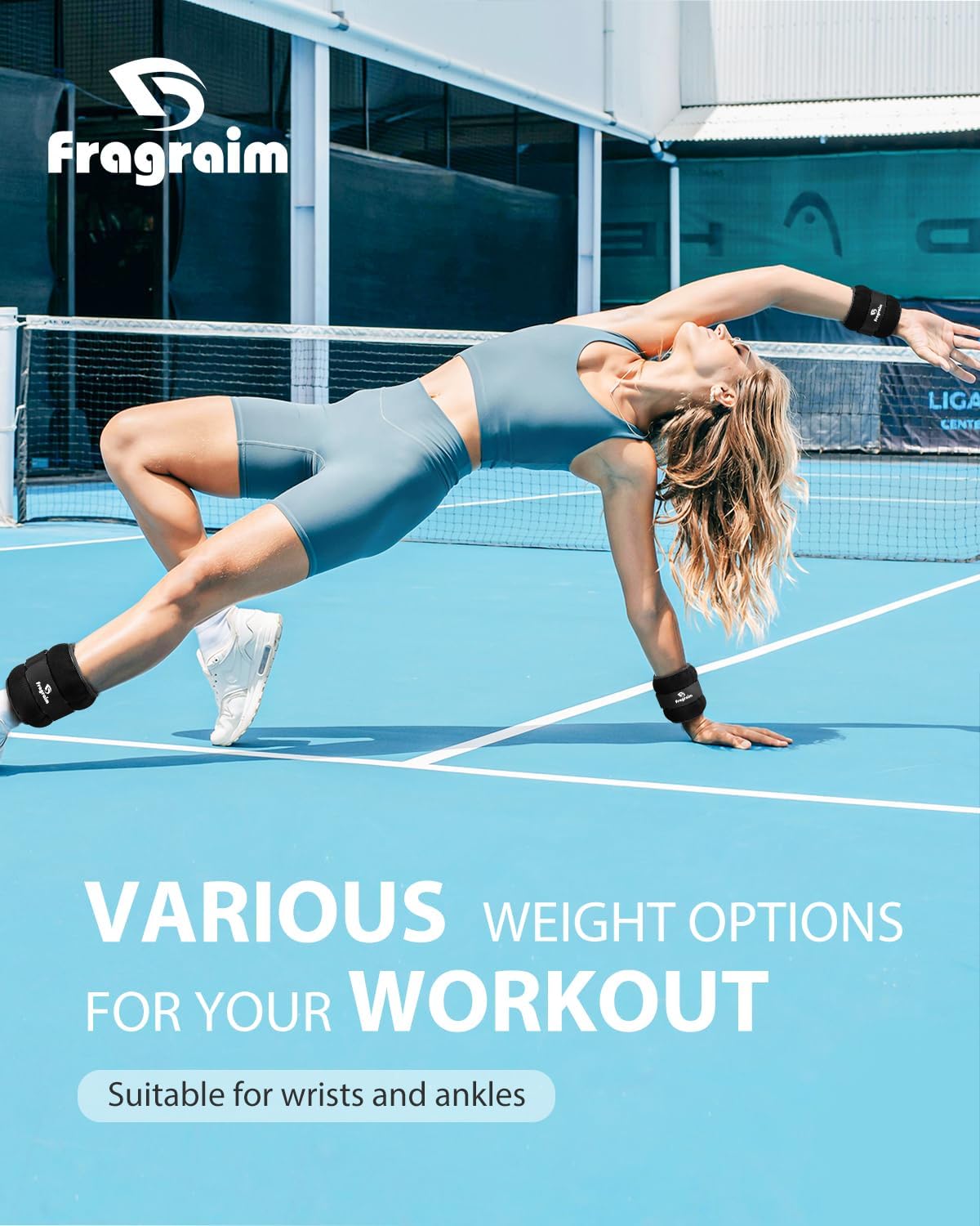 Thumbnail 5 de Fragraim Gewichtsmanschetten für Fuß und Handgelenk (2er-Set) – wählbare Gewichtsstufen für Training, Laufen & Gymnastik