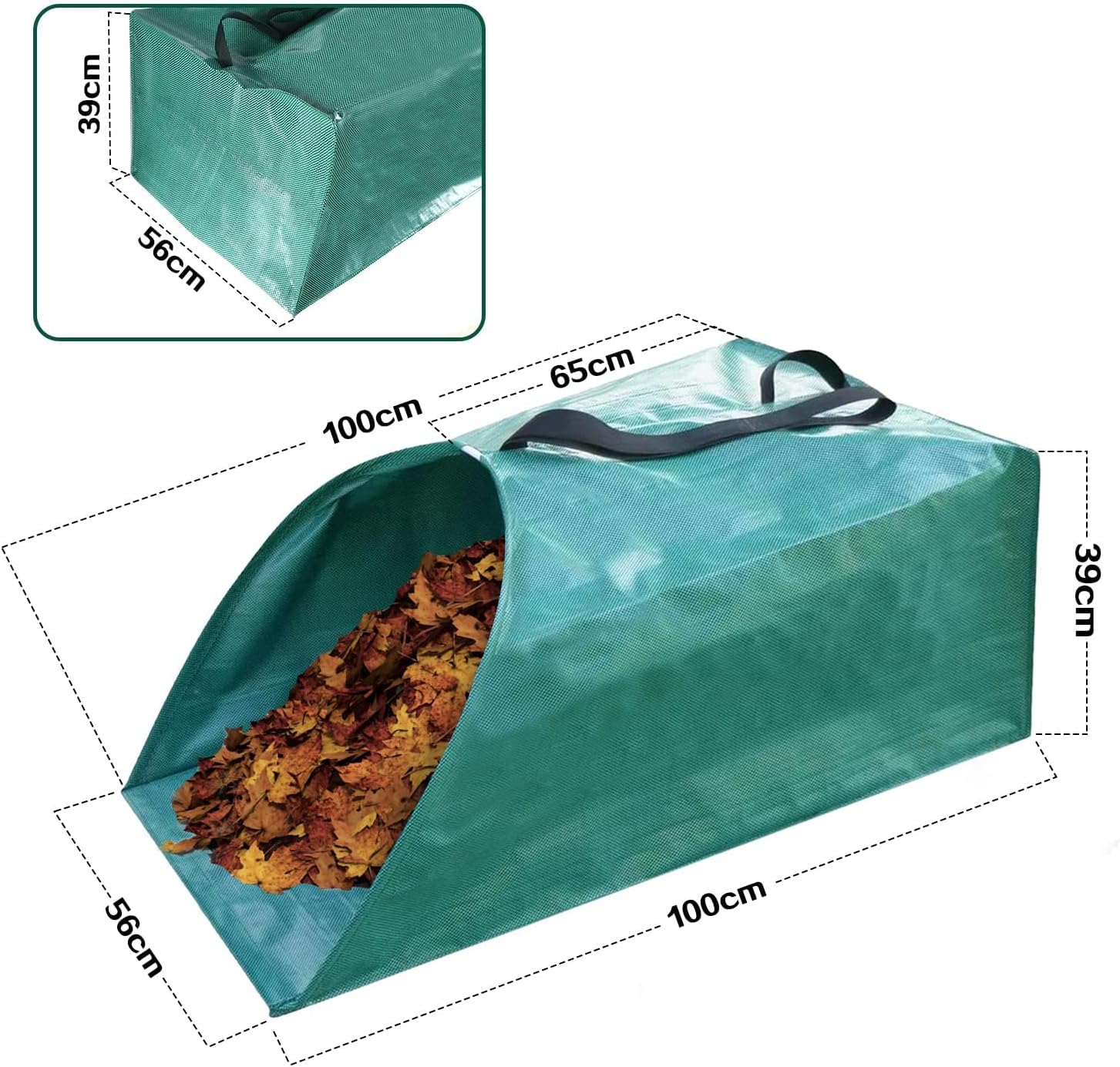 Thumbnail 1 de Singwow Dustpan Type Garden Waste Bag 200L x 2 – Reusable Heavy Duty Leaf Collectors