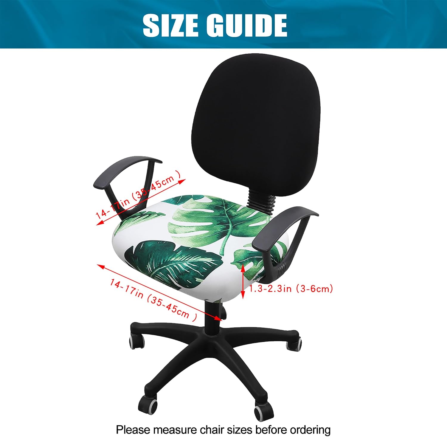 Detalle 2 de Smiry Office Chair Cover, Polyester-Spandex Blend
